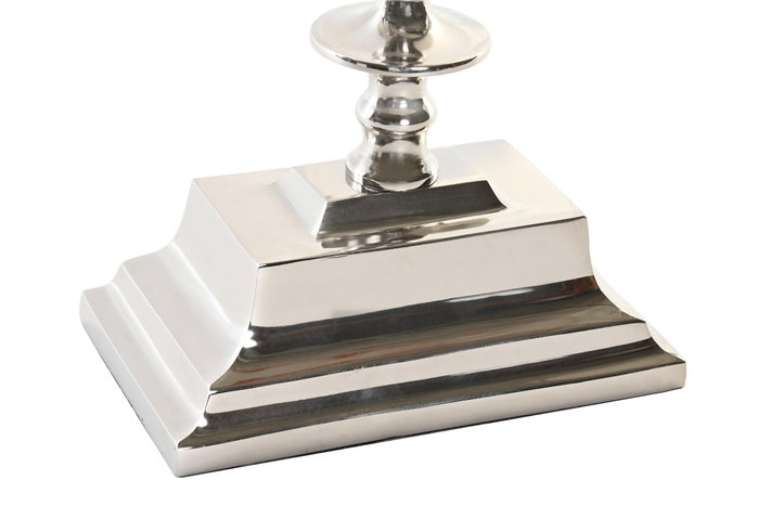 DKD Home Decor Reloj de Sobremesa de Aluminio Niquelado Plateado