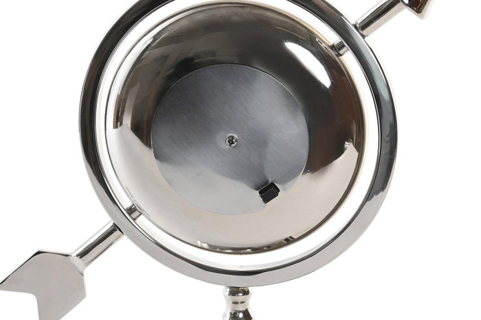 DKD Home Decor Reloj de Sobremesa de Aluminio Niquelado Plateado