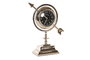 DKD Home Decor Reloj de Sobremesa de Aluminio Niquelado Plateado