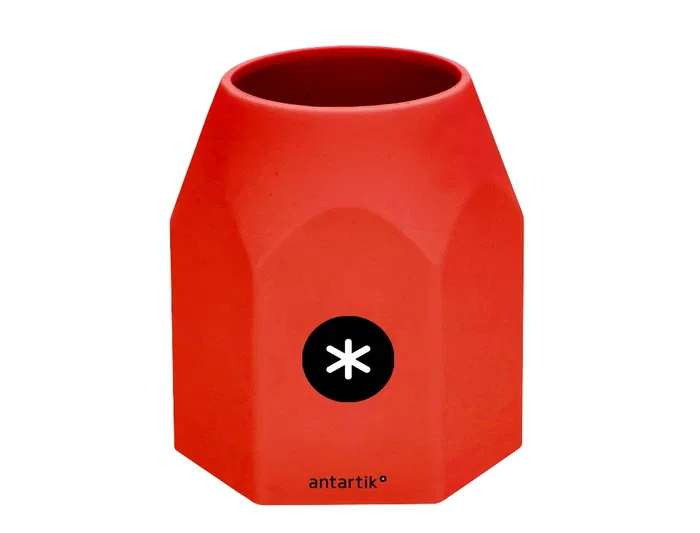 Antartik Cubilete Portalápices Hexagonal de Silicona Azul Mostaza Negro Rojo Opaco 95x85x75 mm