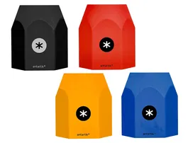 Antartik Cubilete Portalápices Hexagonal de Silicona Azul Mostaza Negro Rojo Opaco 95x85x75 mm