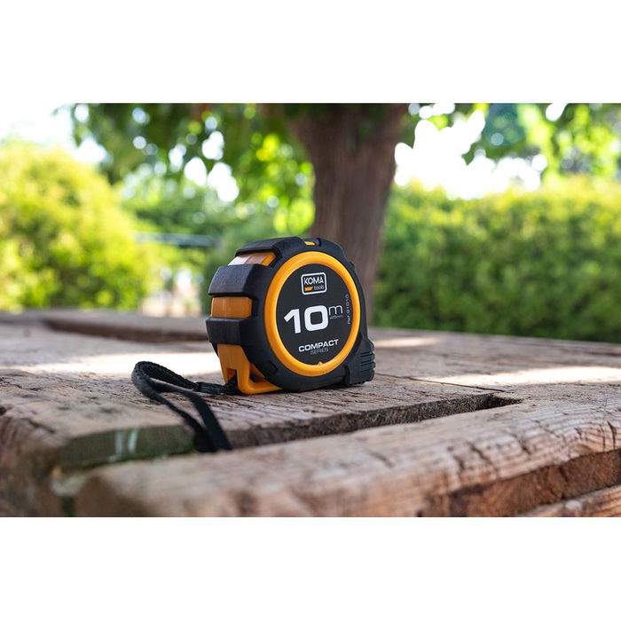 Koma Tools Flexómetro Compact 10 m x 25 mm Cuerpo ABS Antideslizante