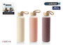 Inde Botella de Agua de Vidrio y Silicona Bewin 600 ml 7.2 x 7.2 x 24.5 cm (24 Unidades)