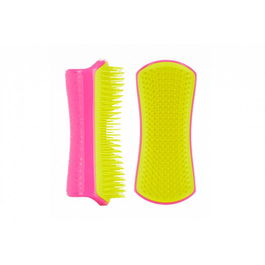 Sebastian Pet Teezer Detangling Cepillo Desenredante para Perros y Gatos Pequeño Rosa y Amarillo Suave Ideal Zonas Sensibles sin Tirones