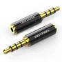 Vention BFBB0 Adaptador Jack 3.5 mm Macho a 2.5 mm Hembra con Chapado en Oro y Carcasa de Aluminio - Negro