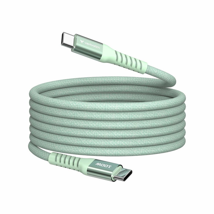 Verbatim Cable Magnético USB-C a USB-C 100W 1,20 m Verde