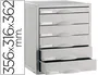 Archivo 2000 Módulo Archisystem De 6 Cajones 356x316x362 mm Gris