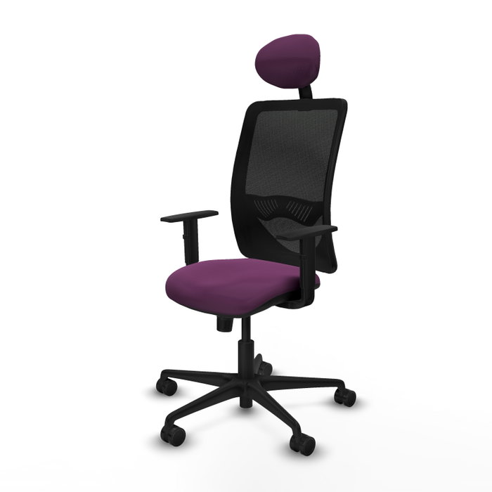 PIQUERAS Y CRESPO Silla de oficina Zulema con mecanismo Sincro, Morado y Negro PIQUERAS Y CRESPO Silla de oficina Zulema con mecanismo Sincro, Morado y Negro