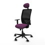 PIQUERAS Y CRESPO Silla de oficina Zulema con mecanismo Sincro, Morado y Negro