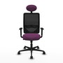 PIQUERAS Y CRESPO Silla de oficina Zulema con mecanismo Sincro, Morado y Negro