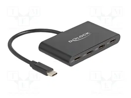 DeLOCK Hub USB 3.2 Gen 1 Type-C con 3 puertos USB Type-C y 1 puerto PD 100W