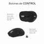 Subblim Comfort Ergo Dual Ratón Ergonómico Inalámbrico Negro