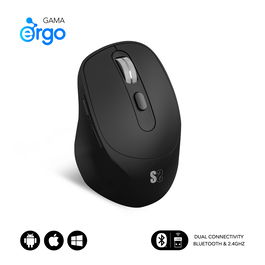 SUBBLIM COMFORT ERGO DUAL MOUSE BATTERY BLACK