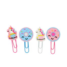 Inca Clips Unicornios y Donuts 6 x 2.5 cm 4 Unidades