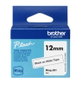 Brother Cinta BTAG231 Negro sobre Blanco 12 mm x 4 m