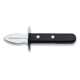 3 Claveles Cuchillo abre ostras de acero inoxidable con mango pom, hoja 5 cm