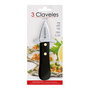 3 Claveles Cuchillo abre ostras de acero inoxidable con mango pom, hoja 5 cm