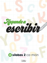 SALDAÑA Silabas 2: Aprende a escribir - Aprende escribir
