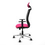 PIQUERAS Y CRESPO Silla de oficina Zulema Rosa y Negro