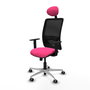 PIQUERAS Y CRESPO Silla de oficina Zulema Rosa y Negro