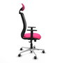 PIQUERAS Y CRESPO Silla de oficina Zulema Rosa y Negro