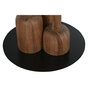 DKD Home Decor Mesa Redonda Comedor Moderno Acacia Marmol Negro Natural 106 x 76 x 106 cm