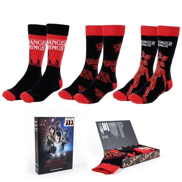 Cerdá T3845 Pack de 3 Calcetines Stranger Things Multicolor Tallas 42-44