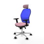 PIQUERAS Y CRESPO Silla de oficina Jorquera Rosa y Azul