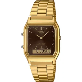 Casio Reloj Digital AQ Unisex de Cuarzo en Bronce