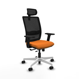 PIQUERAS Y CRESPO Silla de oficina Haches Naranja y Negro