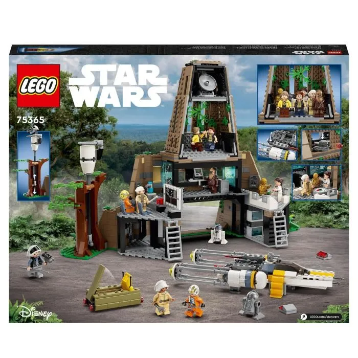 LEGO Star Wars 75365 Base Rebelde Yavin 4 Juguete con 10 minifiguras, incluidas Luke Skywalker y la Princesa Leia