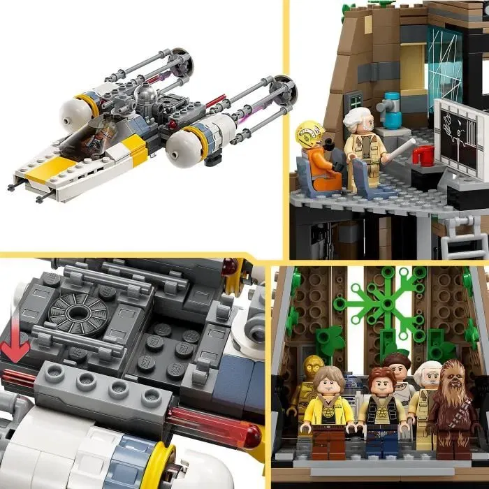 LEGO Star Wars 75365 Base Rebelde Yavin 4 Juguete con 10 minifiguras, incluidas Luke Skywalker y la Princesa Leia