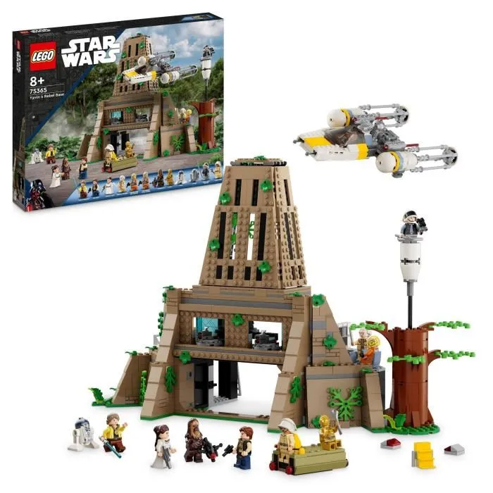 LEGO Star Wars 75365 Base Rebelde Yavin 4 Juguete con 10 minifiguras, incluidas Luke Skywalker y la Princesa Leia