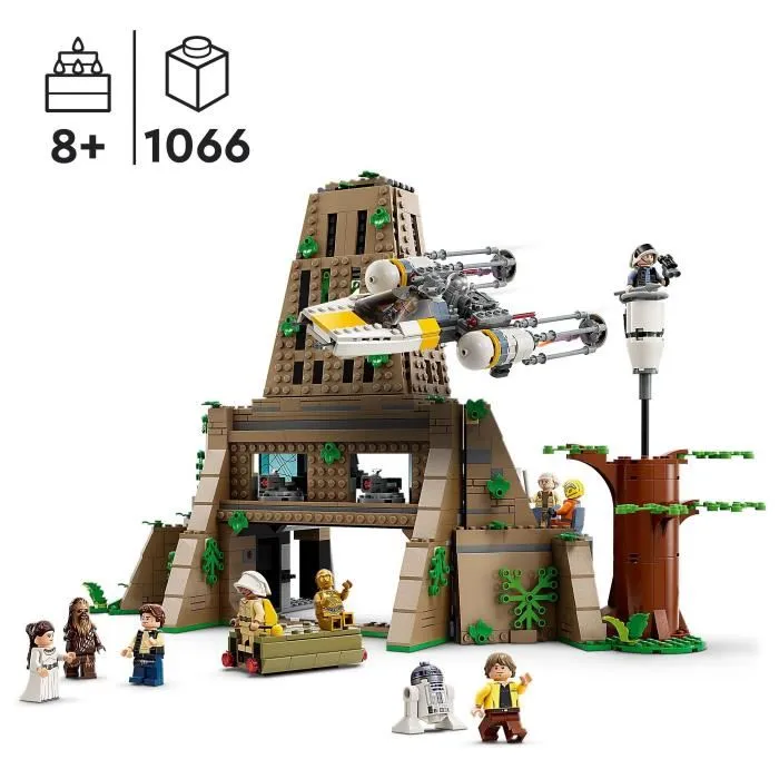 LEGO Star Wars 75365 Base Rebelde Yavin 4 Juguete con 10 minifiguras, incluidas Luke Skywalker y la Princesa Leia