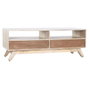 DKD Home Decor Mueble TV JB CENEF Boho Blanco Natural Mango 130x40x45 cm