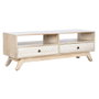 DKD Home Decor Mueble TV JB CENEF Boho Blanco Natural Mango 130x40x45 cm