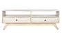 DKD Home Decor Mueble TV JB CENEF Boho Blanco Natural Mango 130x40x45 cm