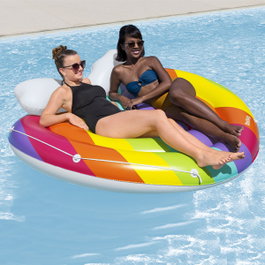 Bestway Isla Flotante Hinchable Arcoiris 175x163 cm