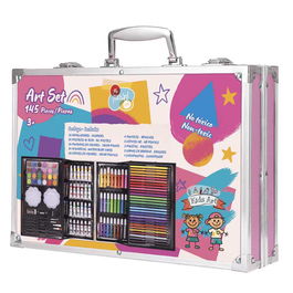 Tachan Maletín Artista Aluminio T01070 con 145 Piezas, Arte Creativo Completo para Niños, 34.5X24.3X8.7 cm