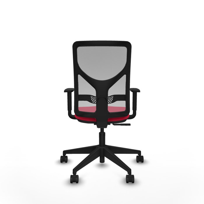 PIQUERAS Y CRESPO Silla de oficina Motilla con mecanismo Sincro, Tela Rojo y Malla Gris PIQUERAS Y CRESPO Silla de oficina Motilla con mecanismo Sincro, Tela Rojo y Malla Gris