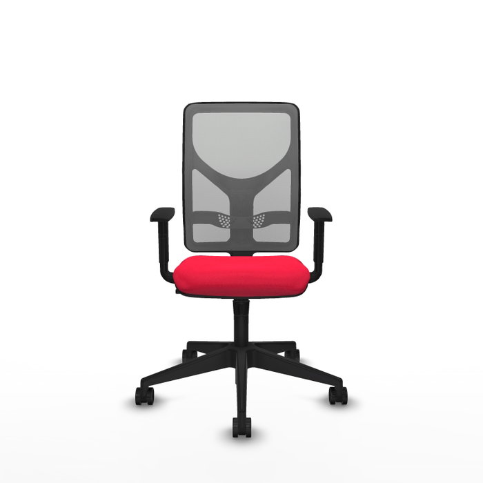 PIQUERAS Y CRESPO Silla de oficina Motilla con mecanismo Sincro, Tela Rojo y Malla Gris PIQUERAS Y CRESPO Silla de oficina Motilla con mecanismo Sincro, Tela Rojo y Malla Gris