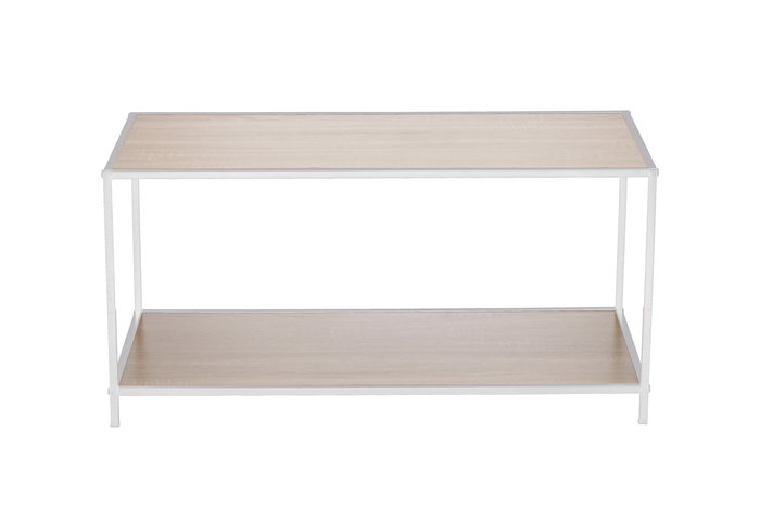 Inde Mueble Auxiliar 2 Niveles Madera y Metal 78 x 38 x 38 cm (3 Unidades)