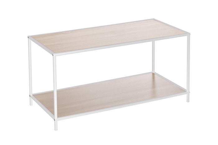 Inde Mueble Auxiliar 2 Niveles Madera y Metal 78 x 38 x 38 cm (3 Unidades)