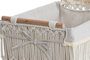 DKD Home Decor Set de 5 Cestas de Ropa Macramé y Metal Blanco