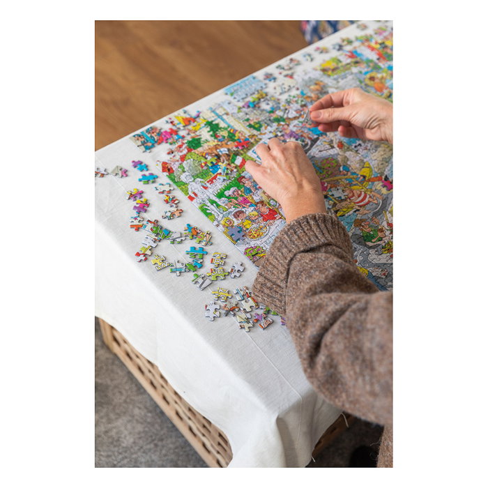 Jumbo Spiele Puzzle Jan van Haasteren Die Oase 1500 Piezas (19059) - Rompecabezas Adulto Cómico Multilingüe