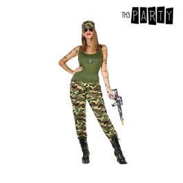Disfraz Militar Mujer Adulto Camuflaje Verde M-L