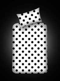 L'essentiel linge de maison Juego de Sábanas Individuales 100x200 cm, 65% Algodón/35% Poliéster, Blanco y Negro, Tacto Suave y Transpirable, Juego de Cama Cómodo y Elegante