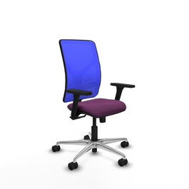 PIQUERAS Y CRESPO Silla de oficina Motilla con mecanismo Sincro, Morado y Azul