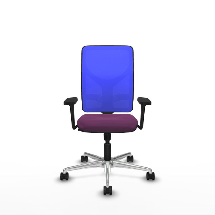PIQUERAS Y CRESPO Silla de oficina Motilla con mecanismo Sincro, Morado y Azul