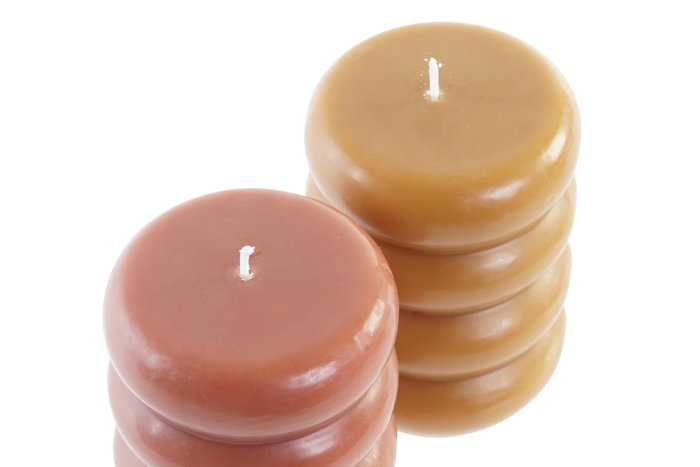 DKD Home Decor Vela de Cera de Parafina 7x7x10 cm, Surtido de 2 Colores